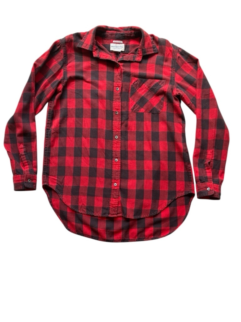 Denim & Supply Ralph Lauren Women’s Red Buffalo Plaid Flannel Shirt Size Medium